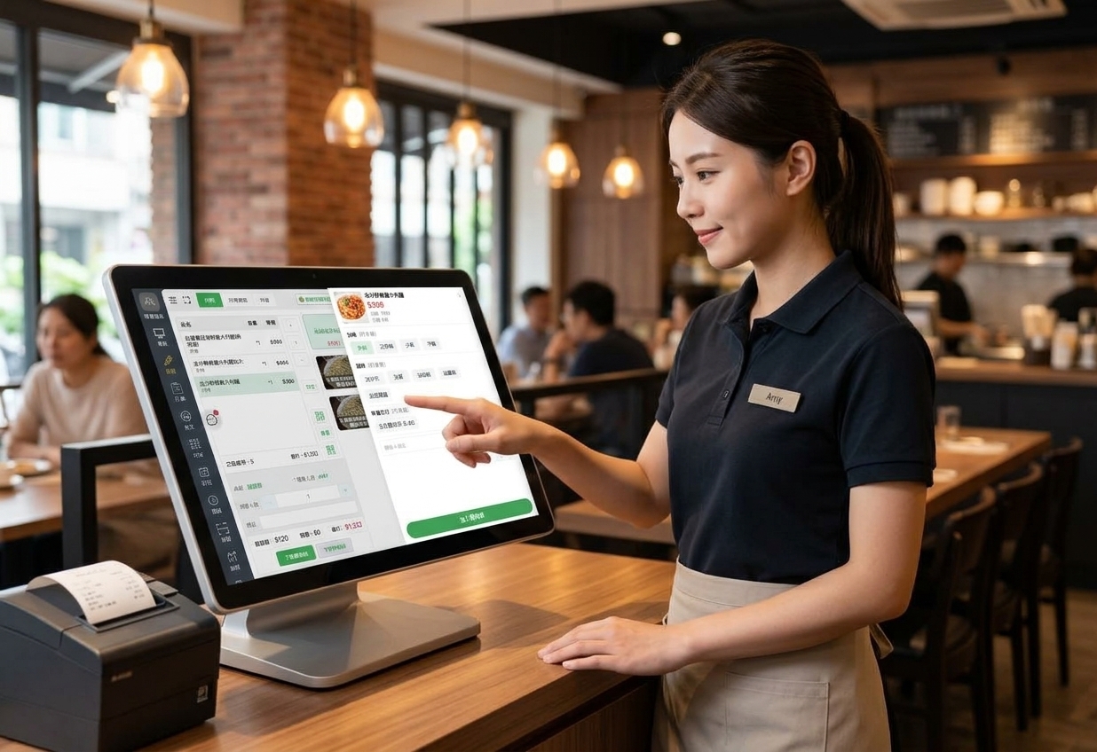 JTK 餐飲 POS 功能規格原始表格，包含費用、功能、加購項目、設備及加值平台