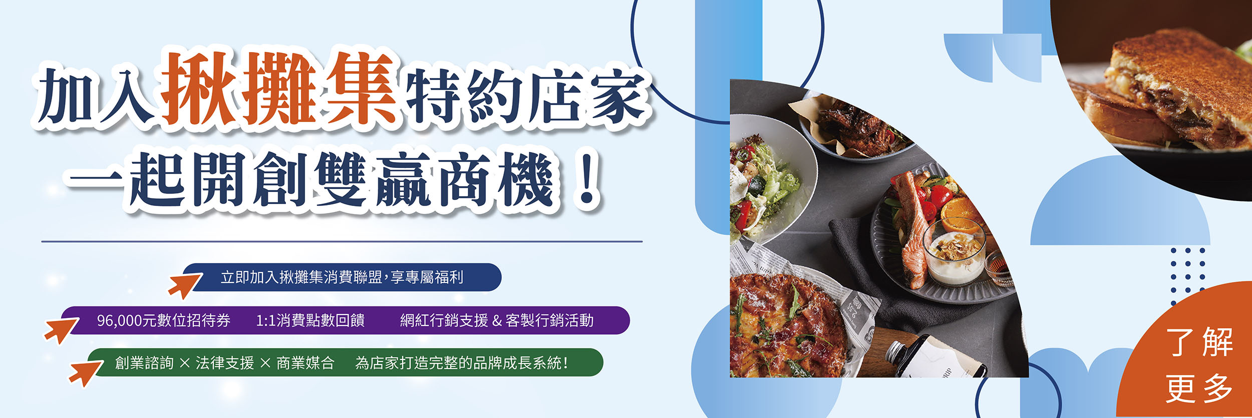 加入揪攤集特約店家，一起開創雙贏商機！